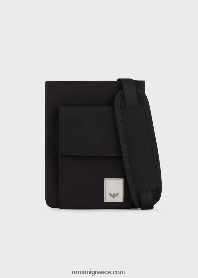 άνδρες Armani αδιάβροχη νάιλον θήκη πρώτης ανάγκης για ταξίδια 4046R62211 βαθύ μαύρο