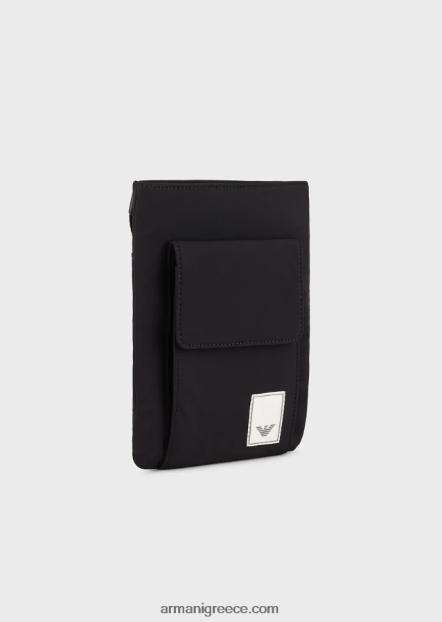 άνδρες Armani αδιάβροχη νάιλον θήκη πρώτης ανάγκης για ταξίδια 4046R62211 βαθύ μαύρο