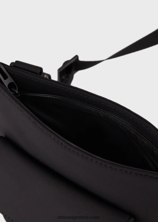 άνδρες Armani αδιάβροχη νάιλον θήκη πρώτης ανάγκης για ταξίδια 4046R62211 βαθύ μαύρο