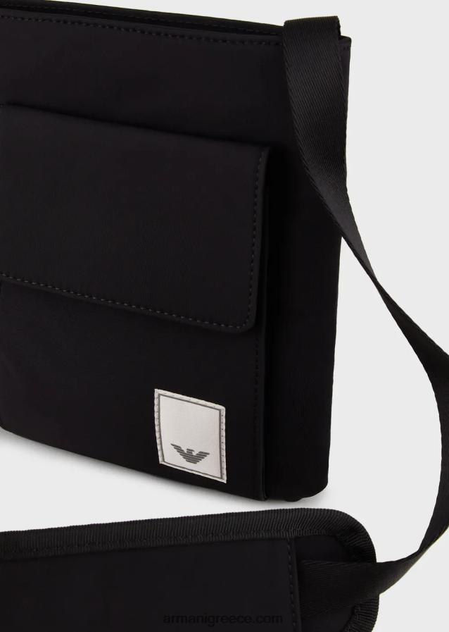 άνδρες Armani αδιάβροχη νάιλον θήκη πρώτης ανάγκης για ταξίδια 4046R62211 βαθύ μαύρο