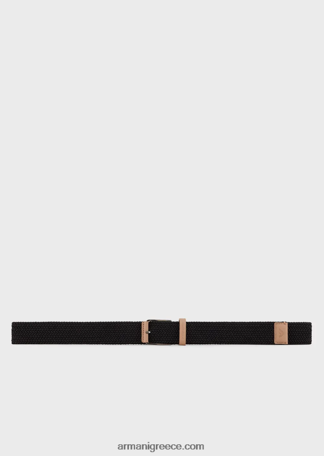 άνδρες Armani υφασμάτινη ζώνη 4046R62001 μαύρος