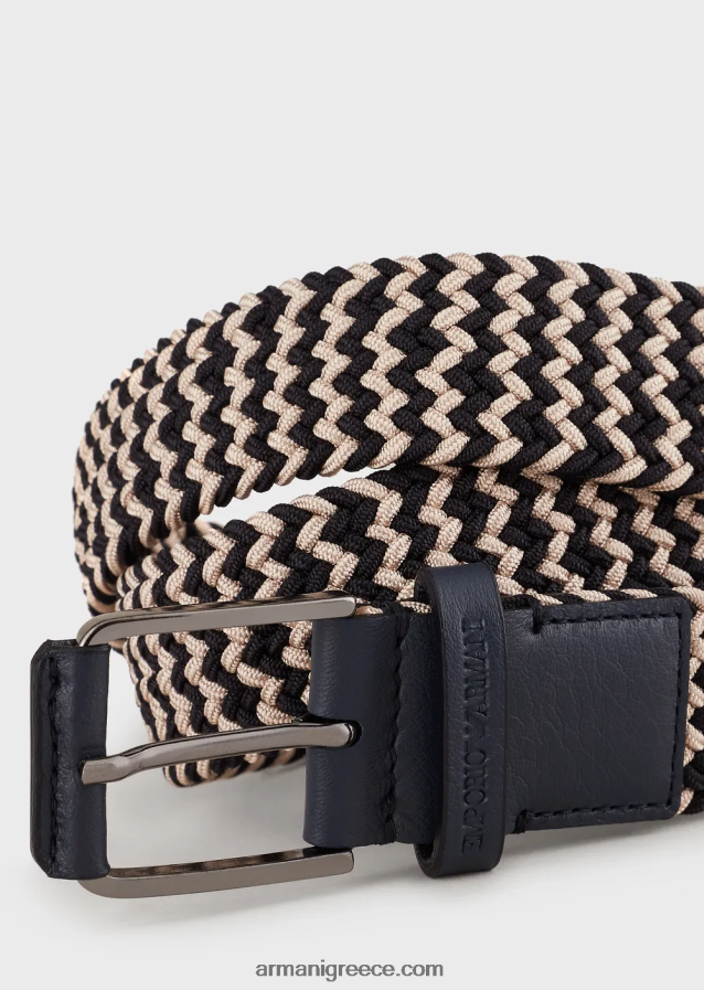 άνδρες Armani υφασμάτινη ζώνη 4046R62002 μεσάνυχτα μπλε