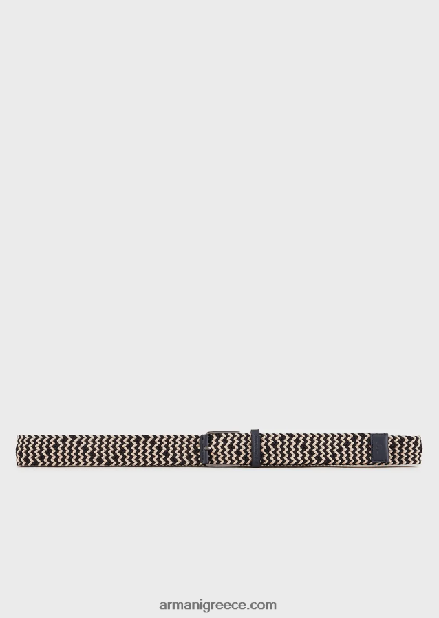 άνδρες Armani υφασμάτινη ζώνη 4046R62002 μεσάνυχτα μπλε