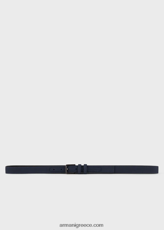 άνδρες Armani ζώνη nubuck 4046R61999 ναυτικό μπλε
