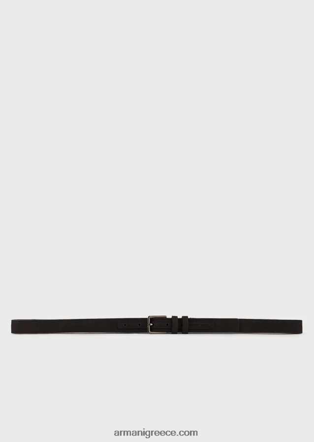 άνδρες Armani ζώνη nubuck 4046R62000 μαύρος
