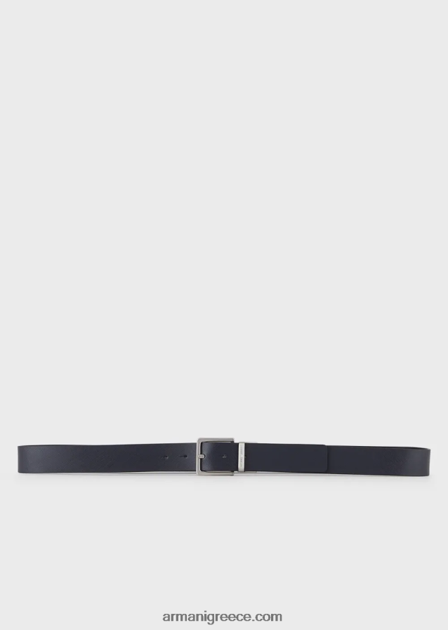 άνδρες Armani κουτί δώρου με αναστρέψιμη ζώνη από δέρμα saffiano και εναλλάξιμη αγκράφα 4046R62008 μπλε