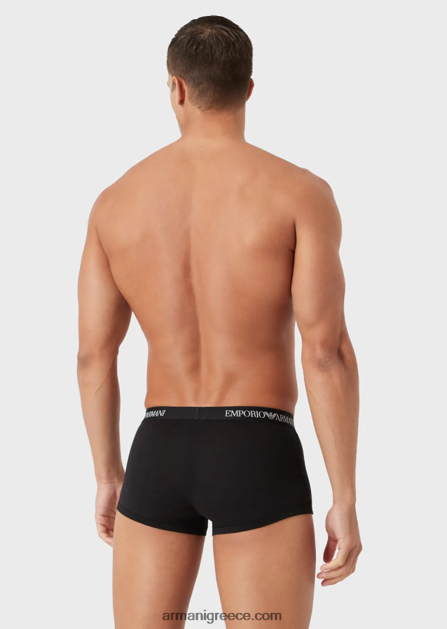 άνδρες Armani συσκευασίες τριών σλιπ μποξεράκι από καθαρό βαμβάκι 4046R61757 πολύχρωμο