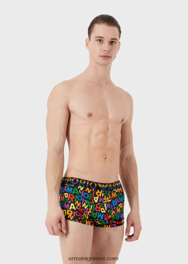 άνδρες Armani δύο συσκευασίες μποξεράκι με λογότυπο ουράνιο τόξο 4046R61765 πρότυπο