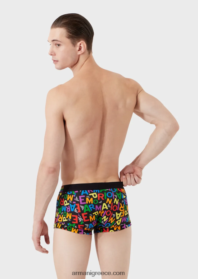 άνδρες Armani δύο συσκευασίες μποξεράκι με λογότυπο ουράνιο τόξο 4046R61765 πρότυπο