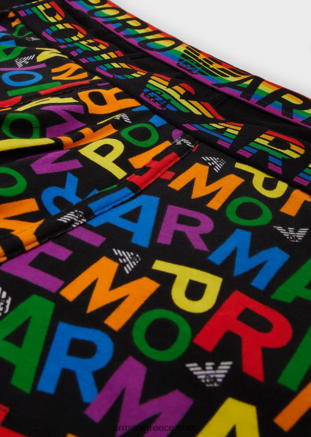 άνδρες Armani δύο συσκευασίες μποξεράκι με λογότυπο ουράνιο τόξο 4046R61765 πρότυπο