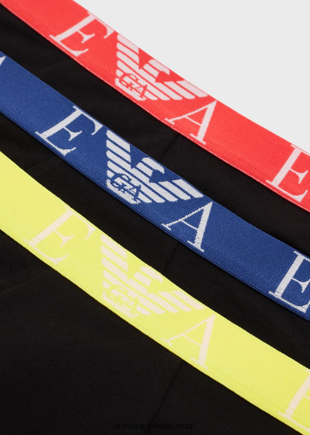 άνδρες Armani σλιπ μπόξερ με έντονο μονόγραμμα στη μέση 4046R61766 μπλε