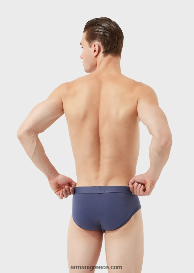 άνδρες Armani Σλιπ από οργανικό βαμβάκι με νέο εικονίδιο λογότυπο 4046R61794 τζην