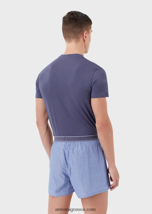 άνδρες Armani Πυτζάμες μπόξερ μοτίβο ζακάρ 4046R61806 avio