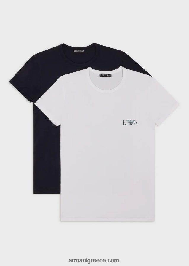 άνδρες Armani δύο πακέτα εσώρουχα slim-fit με έντονο μονόγραμμα λογότυπο 4046R61810 πρότυπο