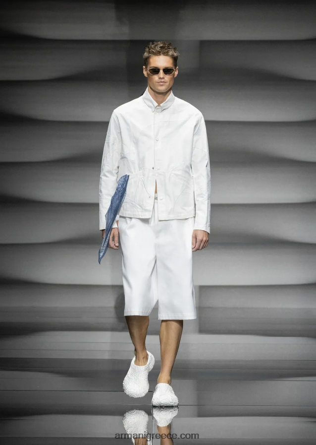 άνδρες Armani σακάκι καμβά με μεγάλο κέντημα παραλλαγής ασορτί χρώματος 4046R61302