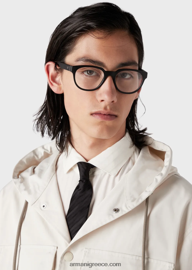 άνδρες Armani υδατοαπωθητικό σατέν νάιλον μπλουζόν με κουκούλα 4046R61310 μπεζ