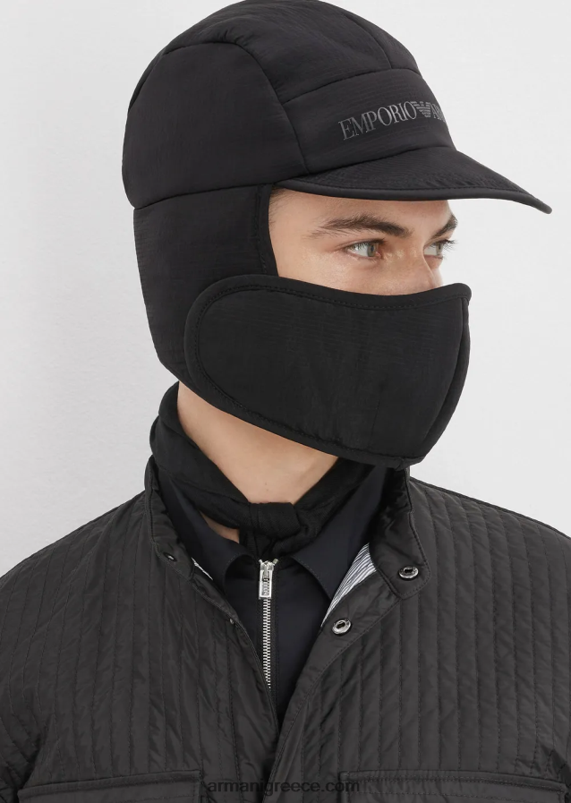 άνδρες Armani καπιτονέ ανακυκλωμένο νάιλον υδατοαπωθητικό μπλουζόνι 4046R61312 σκούρο γκρίζο