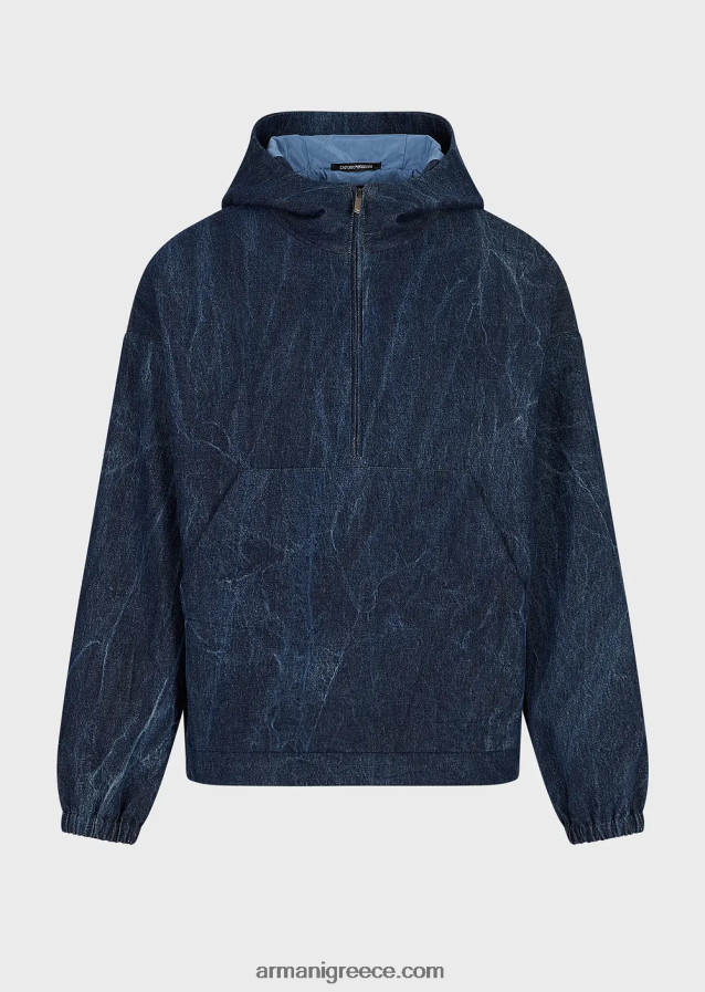 άνδρες Armani πέτρινο τζιν ανοράκ 4046R61324