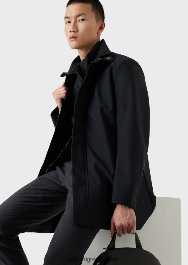 άνδρες Armani νάιλον καμπαρντίνα με αφαιρούμενο γιλέκο 4046R61340