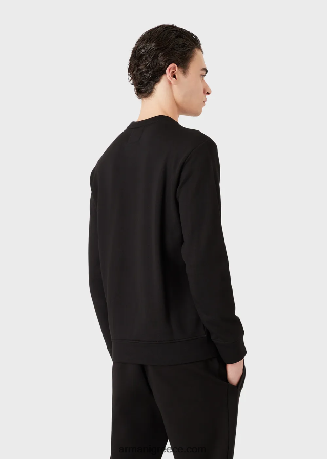 άνδρες Armani Μοντάλ φούτερ με στάμπα με λογότυπο 4046R61596 μαύρος