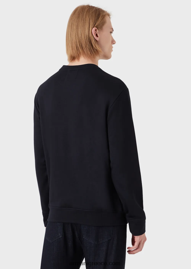 άνδρες Armani Μοντάλ φούτερ με στάμπα με λογότυπο 4046R61597 μπλε λογότυπο