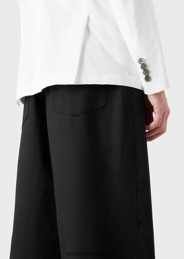 άνδρες Armani σακάκι διπλό με ρεβέρ σε ελαφρύ βαμβακερό σατέν 4046R61025