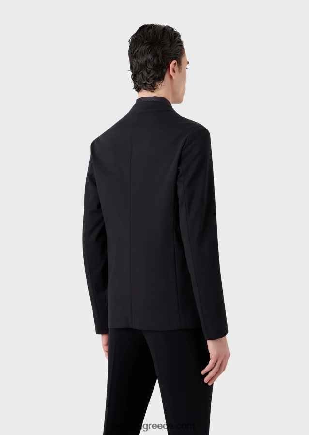 άνδρες Armani μονόπλευρο σακάκι σε ζέρσεϊ 4046R61040 ναυτικό μπλε