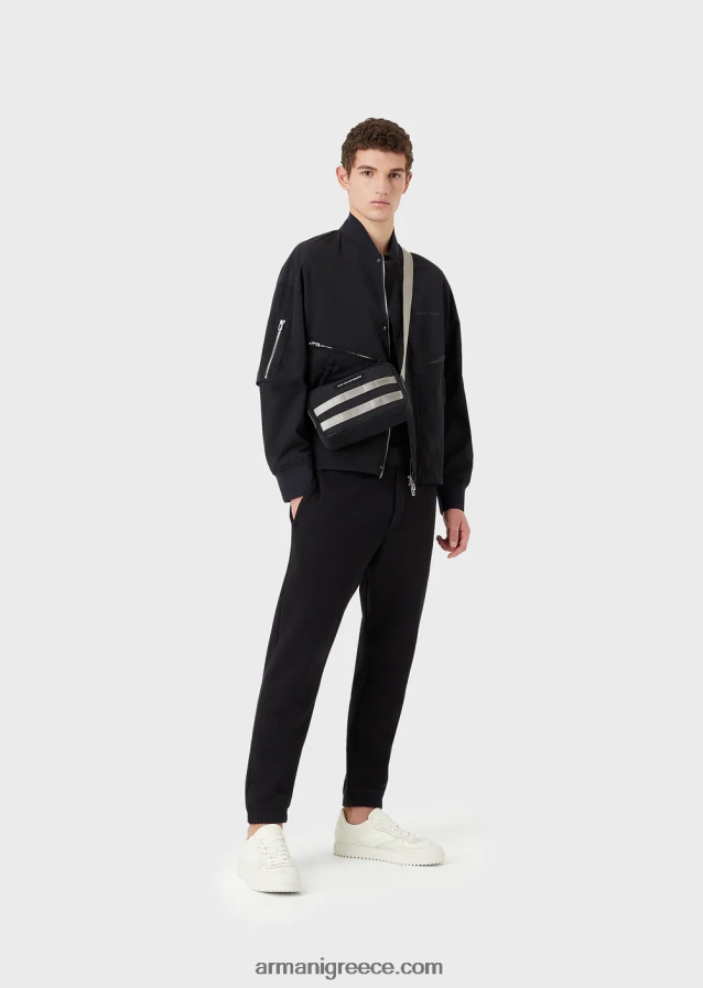 άνδρες Armani βαρύ μπλουζάκι με έντονο καουτσούκ 4046R61629 ναυτικό μπλε