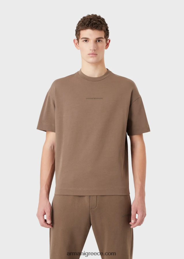 άνδρες Armani βαρύ μπλουζάκι με έντονο καουτσούκ 4046R61630 γκρι περιστεριού