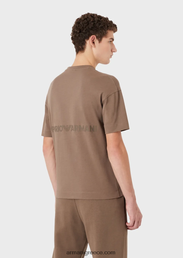 άνδρες Armani βαρύ μπλουζάκι με έντονο καουτσούκ 4046R61630 γκρι περιστεριού