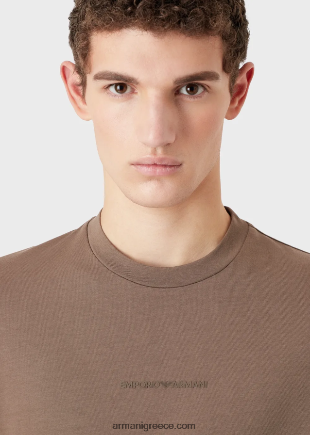 άνδρες Armani βαρύ μπλουζάκι με έντονο καουτσούκ 4046R61630 γκρι περιστεριού