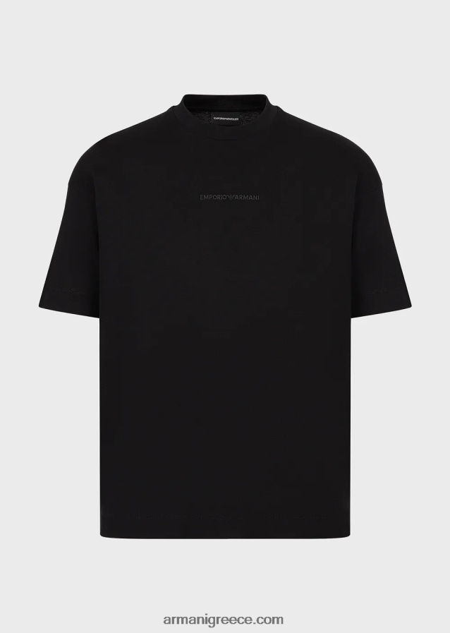 άνδρες Armani βαρύ μπλουζάκι με έντονο καουτσούκ 4046R61631 μαύρος