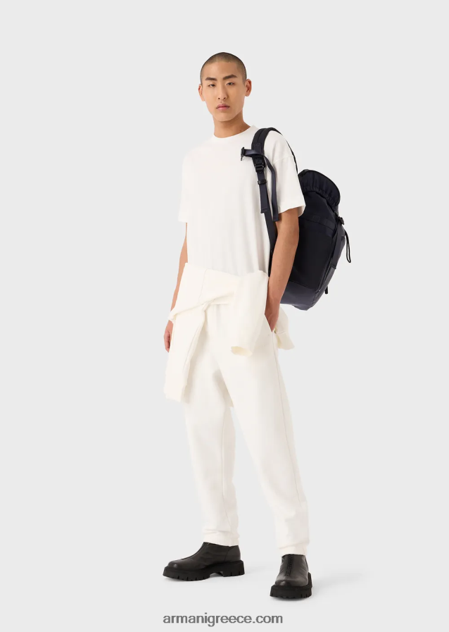 άνδρες Armani βαρύ μπλουζάκι με έντονο καουτσούκ 4046R61632 άσπρο