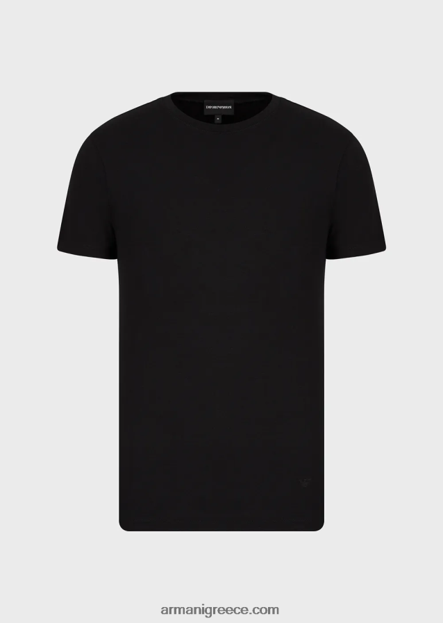 άνδρες Armani μπλουζάκι από βισκόζη 4046R61734 μαύρος