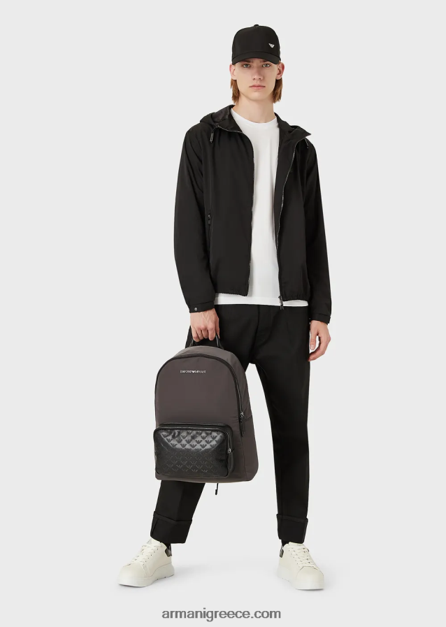 άνδρες Armani ελαστικό τζέρσεϊ supima με έμπλαστρο micro logo 4046R61751 άσπρο