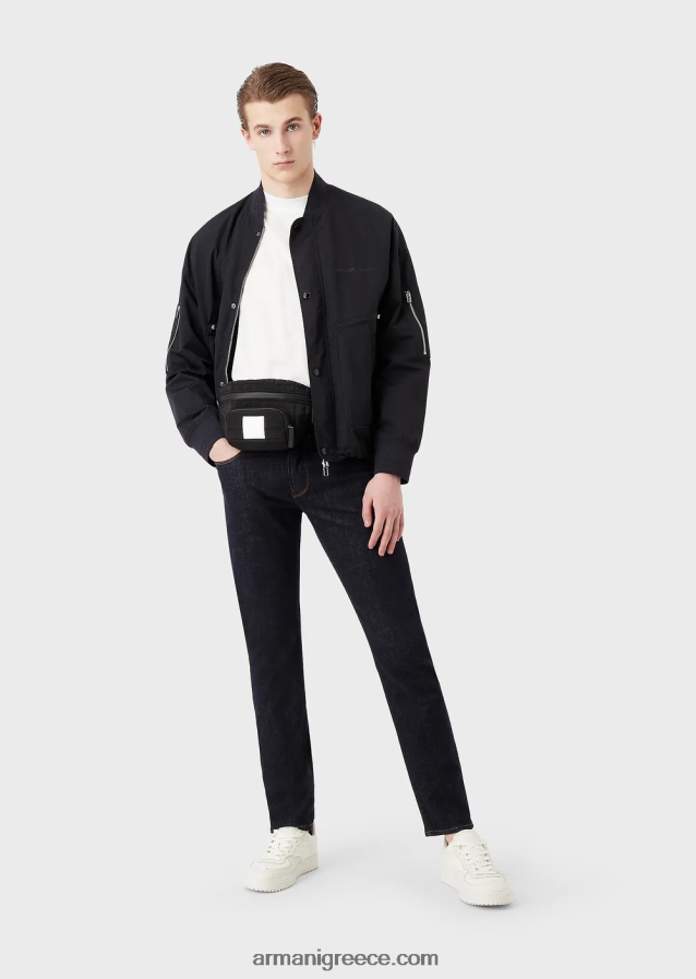 άνδρες Armani φαρδιά μπλουζάκι σε μπλουζάκι από μίξη tencel 4046R61662 άσπρο