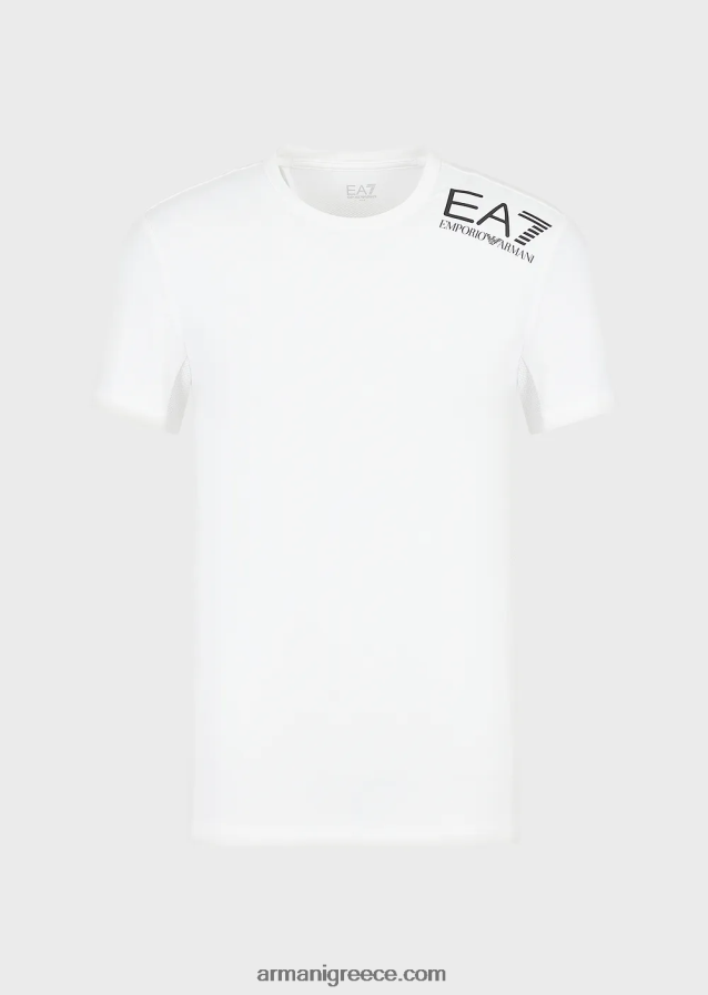 άνδρες Armani δυναμική μπλούζα αθλητή σε τεχνικό ύφασμα vigor7 4046R61748 άσπρο