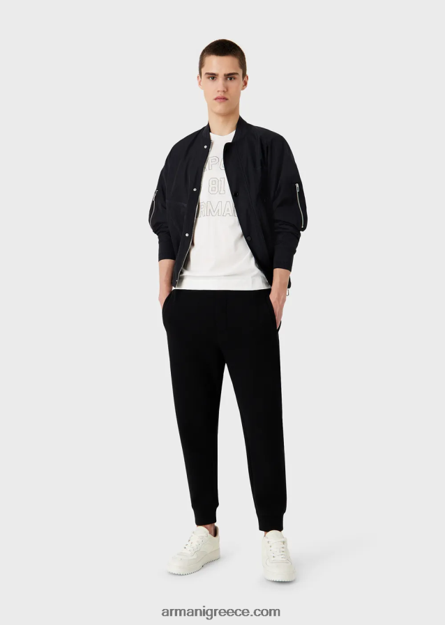 άνδρεςΜπλουζάκι ζέρσεϊ tencel-blend με μπαλώματα emporio armani 81 περιγράμματα 4046R61610 άσπρο