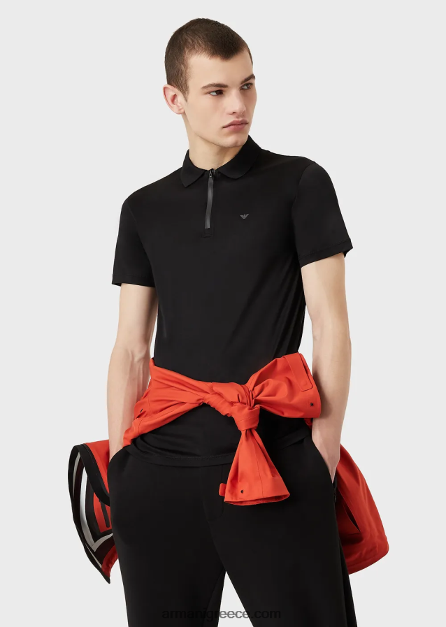 άνδρες Armani Απαραίτητα για ταξίδια slim-fit jersey polo shirt 4046R61570