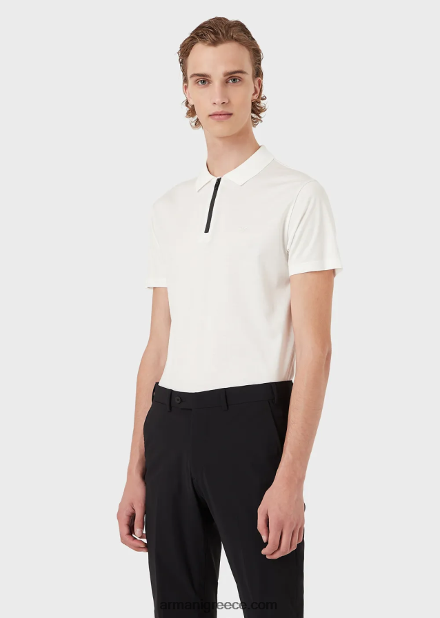 άνδρες Armani Απαραίτητα για ταξίδια slim-fit jersey polo shirt 4046R61571