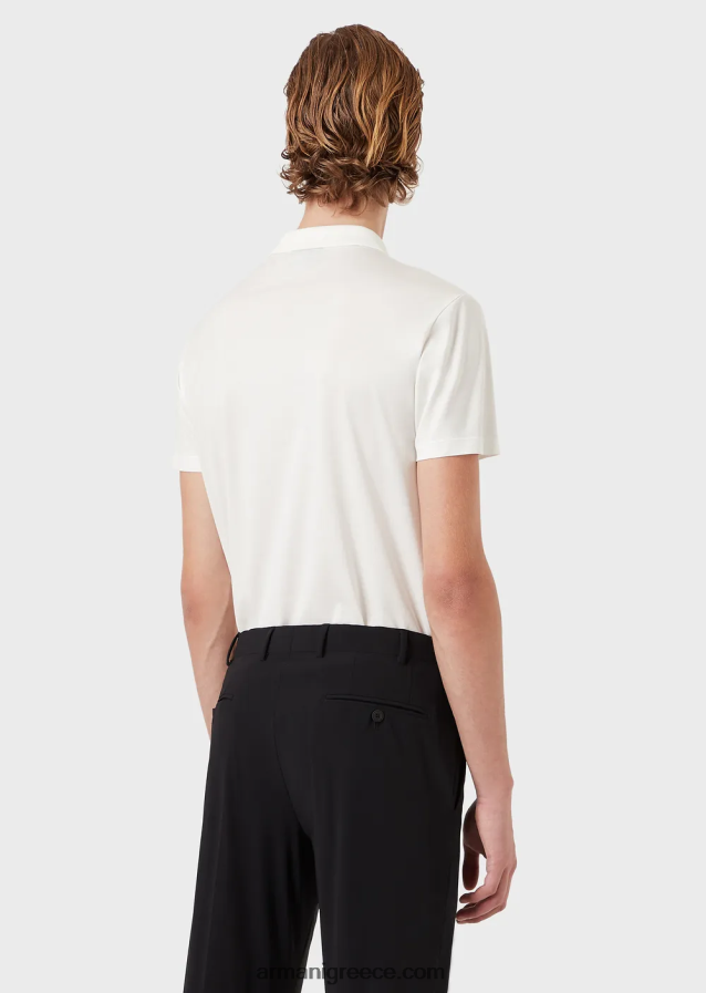 άνδρες Armani Απαραίτητα για ταξίδια slim-fit jersey polo shirt 4046R61571