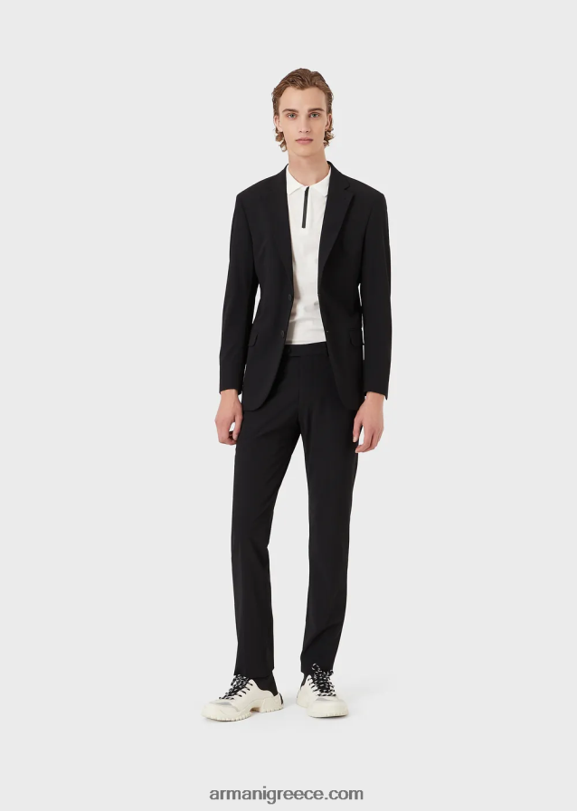 άνδρες Armani Απαραίτητα για ταξίδια slim-fit jersey polo shirt 4046R61571