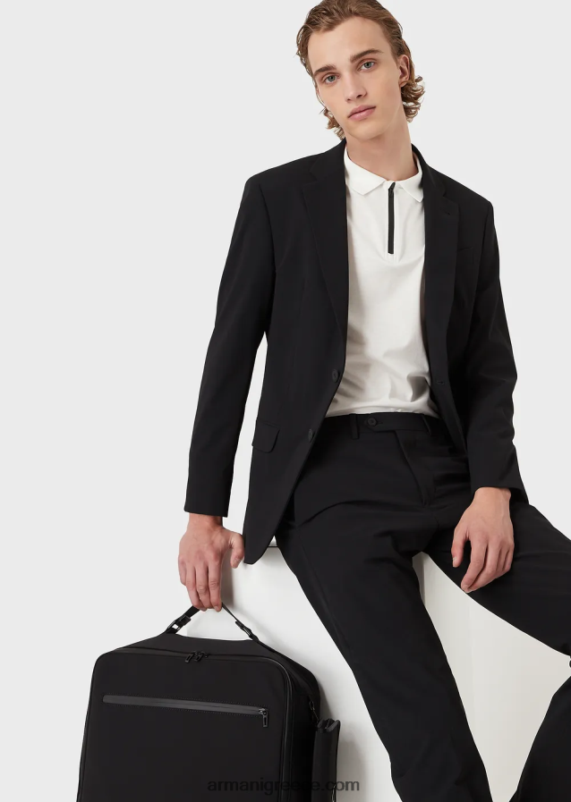 άνδρες Armani Απαραίτητα για ταξίδια slim-fit jersey polo shirt 4046R61571