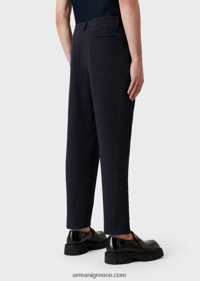 άνδρες Armani παντελόνι από παρθένο μαλλί ζακάρ 3d 4046R61470