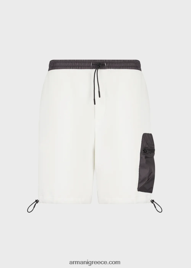άνδρες Armani Απαραίτητα για ταξίδια σορτς με διπλό κορδόνι 4046R61381 άσπρο