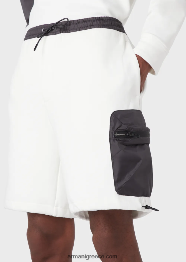 άνδρες Armani Απαραίτητα για ταξίδια σορτς με διπλό κορδόνι 4046R61381 άσπρο