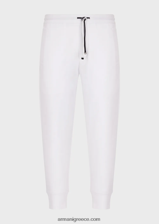 άνδρες Armani τζόγκερ με διπλή φανέλα 4046R61391 άσπρο