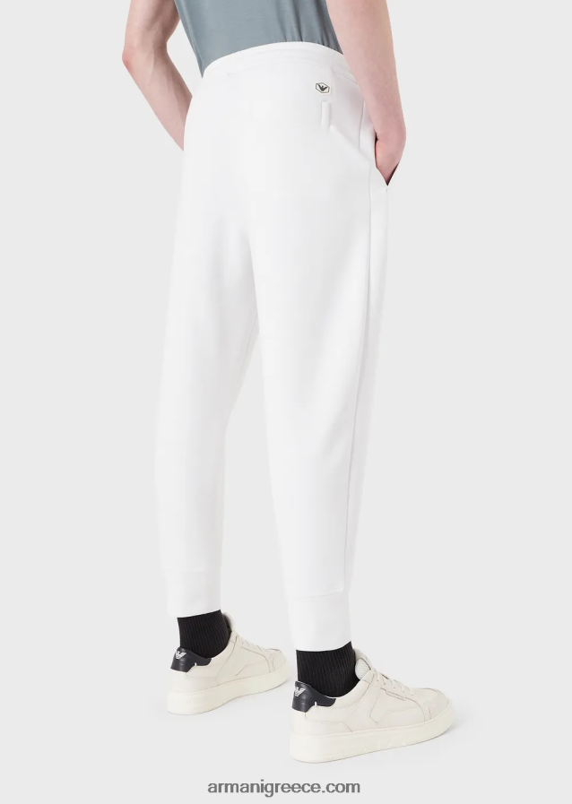 άνδρες Armani τζόγκερ με διπλή φανέλα 4046R61391 άσπρο