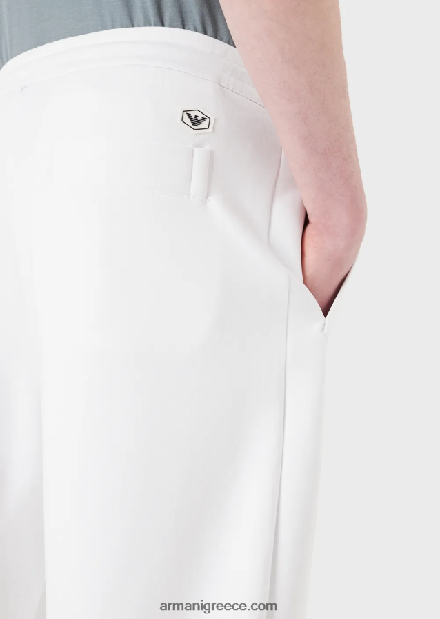 άνδρες Armani τζόγκερ με διπλή φανέλα 4046R61391 άσπρο
