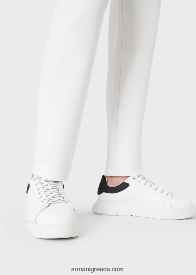 άνδρες Armani τζόγκερ με διπλό ζέρσεϊ με τσέπη 4046R61394 άσπρο